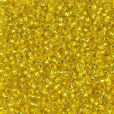 MIYUKI ROUND ROCAILLES 11/0 | 6RR | SILVERLINE AMARILLO (C2)
