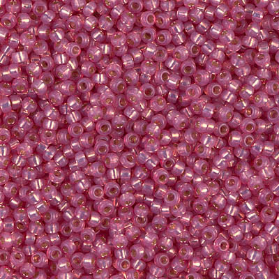 Miyuki Round Rocailles 11/0 | 645RR | Silverline Rosado (C25)