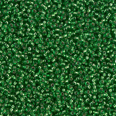 MIYUKI ROUND ROCAILLES 15/0 | 16RR | SILVERLINE VERDE OSCURO
