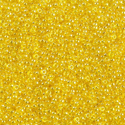 MIYUKI ROUND ROCAILLES 15/0 | 163RR | AMARILLO TRASLUCIDO SATIN