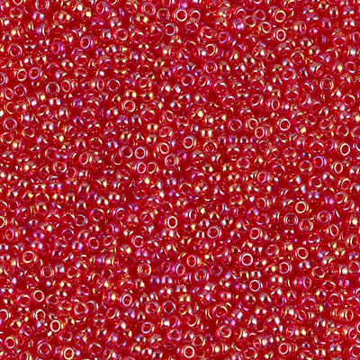 MIYUKI ROUND ROCAILLES 15/0 | 254RR | ROJO CRISTAL AB