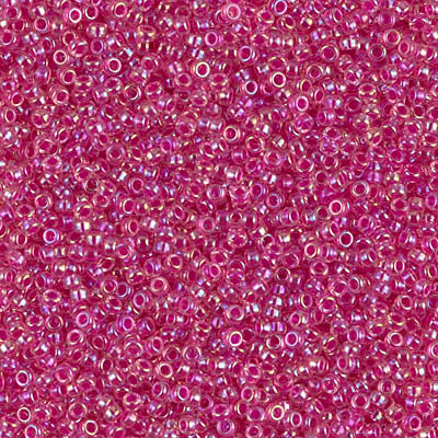 MIYUKI ROUND ROCAILLES 15/0 | 355RR | FUCSIA CRISTAL AB