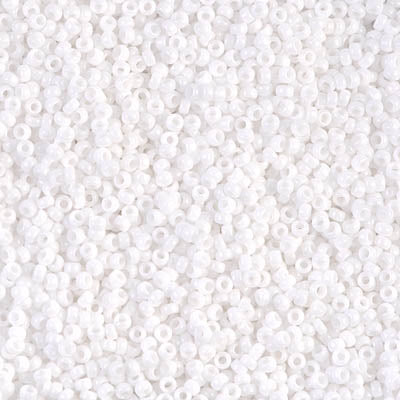 MIYUKI ROUND ROCAILLES 15/0 | 402RR | OPAQUE BLANCO