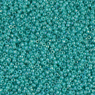 MIYUKI ROUND ROCAILLES 15/0 | 481RR | OPAQUE RAINBOW TURQUESA