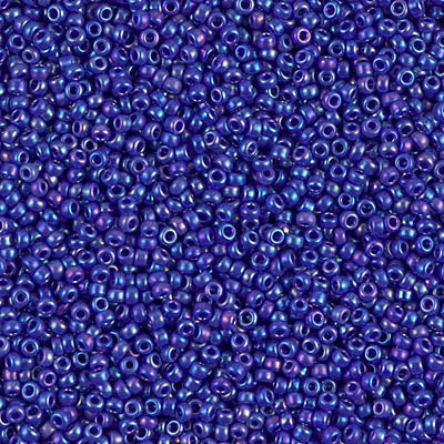 MIYUKI ROUND ROCAILLES 15/0 | 484RR | OPAQUE AZUL RAINBOW