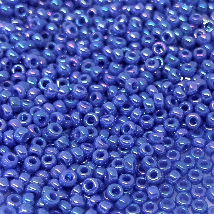 MIYUKI ROUND ROCAILLES 15/0 | 483RR | OPAQUE RAINBOW AZUL