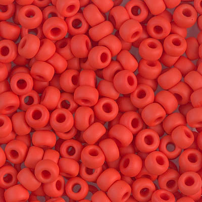 Miyuki Round Rocailles 8/0 | 407FRR | Rojo Matte