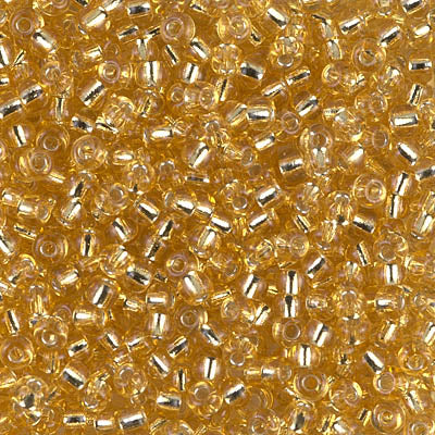 Miyuki Round Rocailles 8/0 | 3RR | Silverline Gold B (C1)
