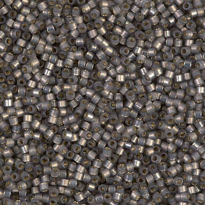 Miyuki Delica Beads 11/0 | 631DB | Silverline Smoke Opal Gris oscuro
