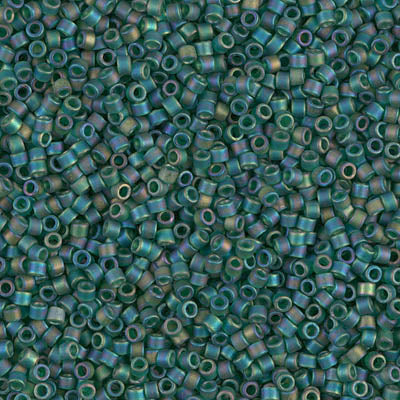 Miyuki Delica Beads 11/0 | 859DB | Translucido Rainbow verde
