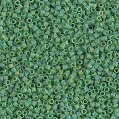 Miyuki Delica Beads 11/0 | 877DB | Matte Rainbow Verde