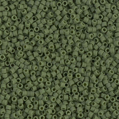 Miyuki Delica Beads 11/0 | 1585DB | Matte Verde oliva