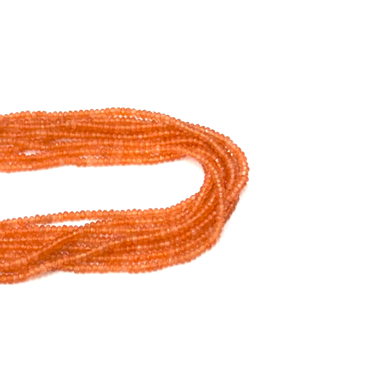 AGATA FACETADA RONDELL | 4MM | SALMON SEMI TRASLUCIDO