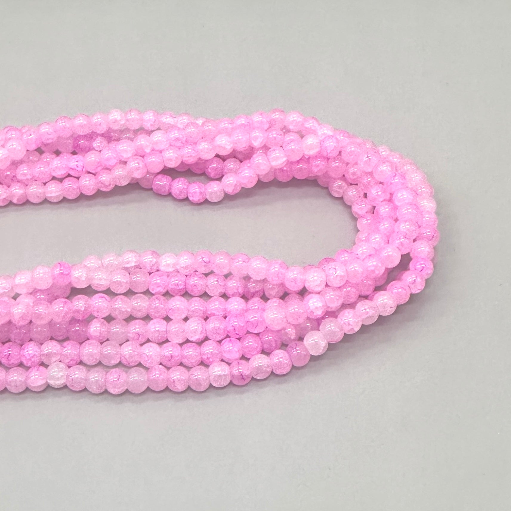 PERLA DE VIDRIO | 6MM | FUCSIA CLARO MATIZADO