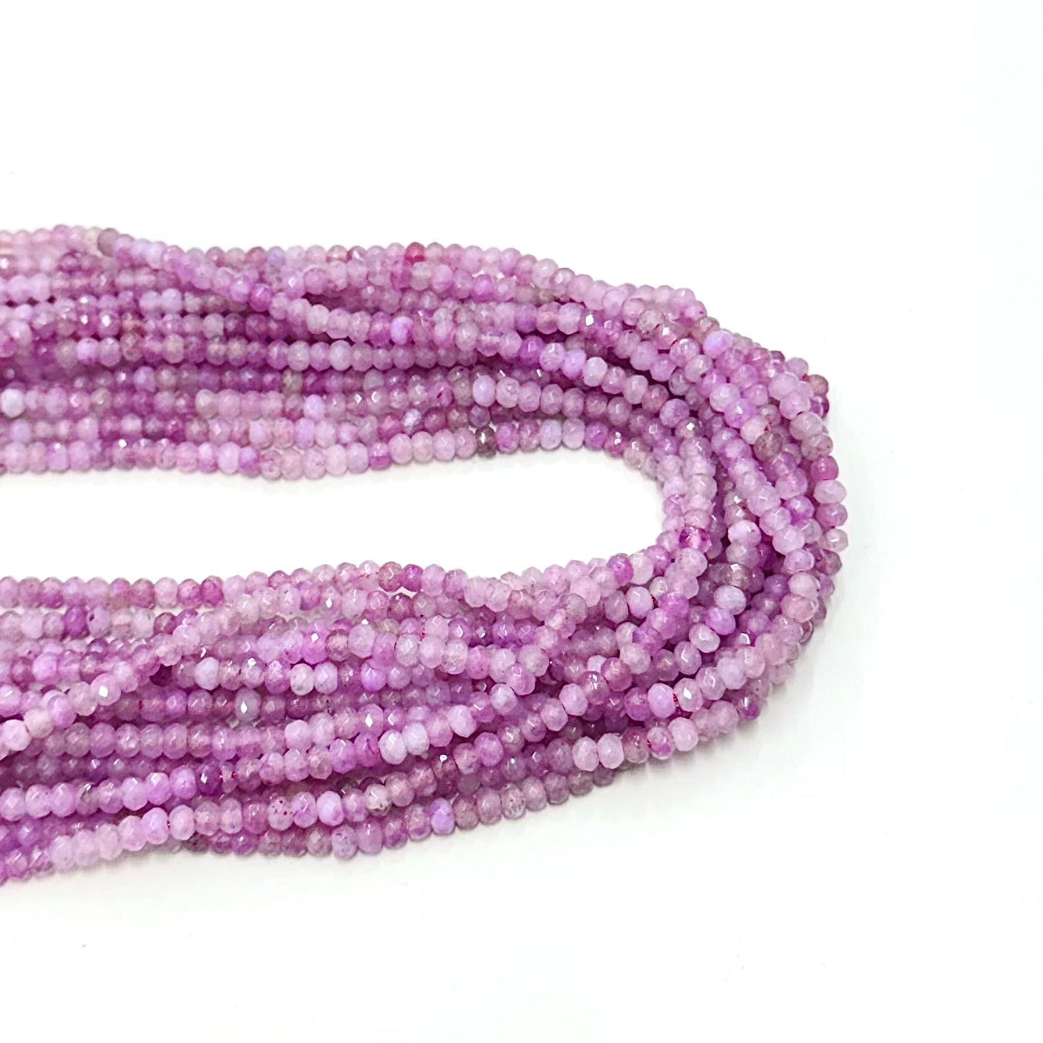 AGATA FACETADA RONDELL 4MM | MALVA CLARO MATIZADO