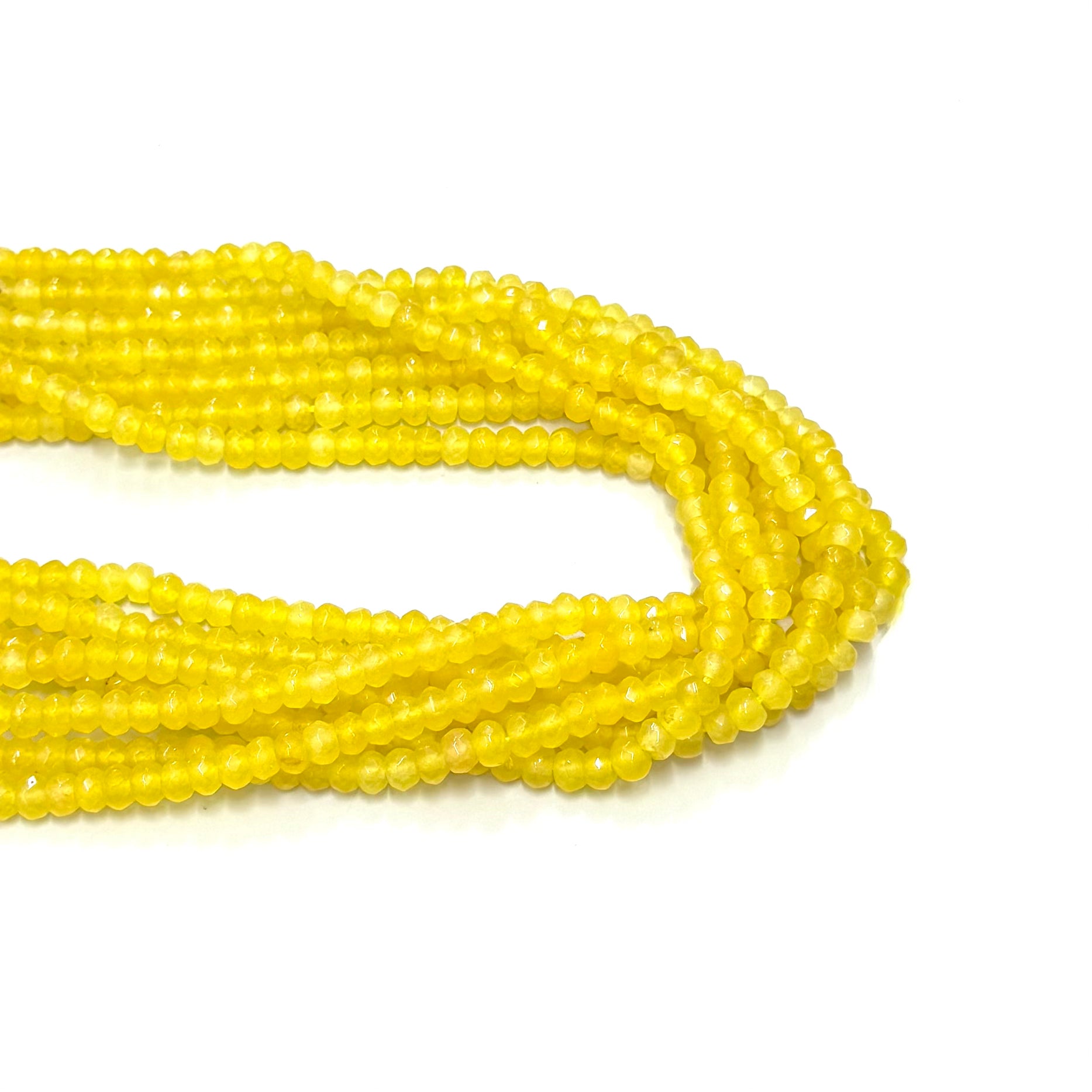 AGATA FACETADA RONDELL 6MM | AMARILLO TRASLUCIDO