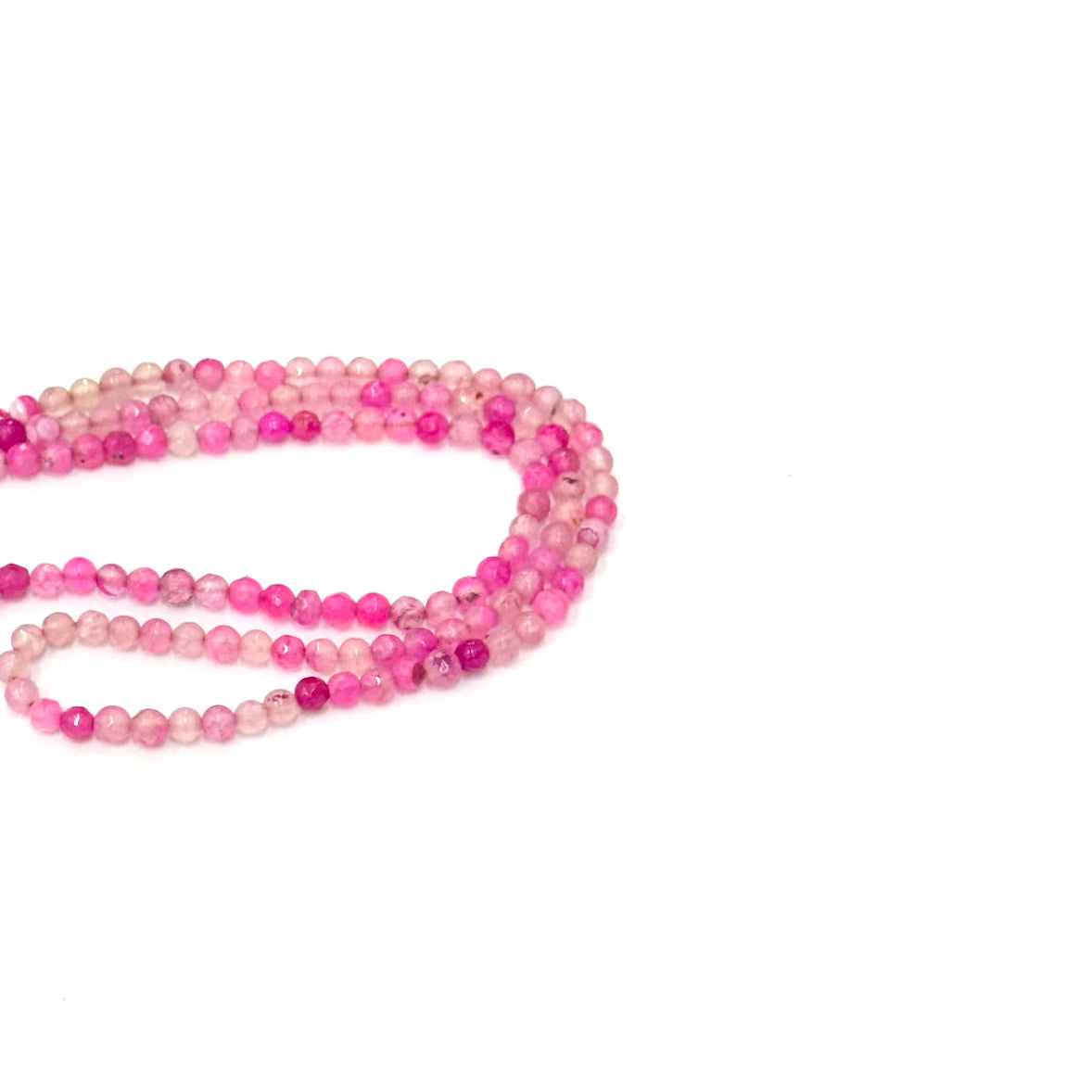 AGATA FACETADA | 4.5MM | FUCSIA MATIZADO TRASLUCIDO CON VENAS
