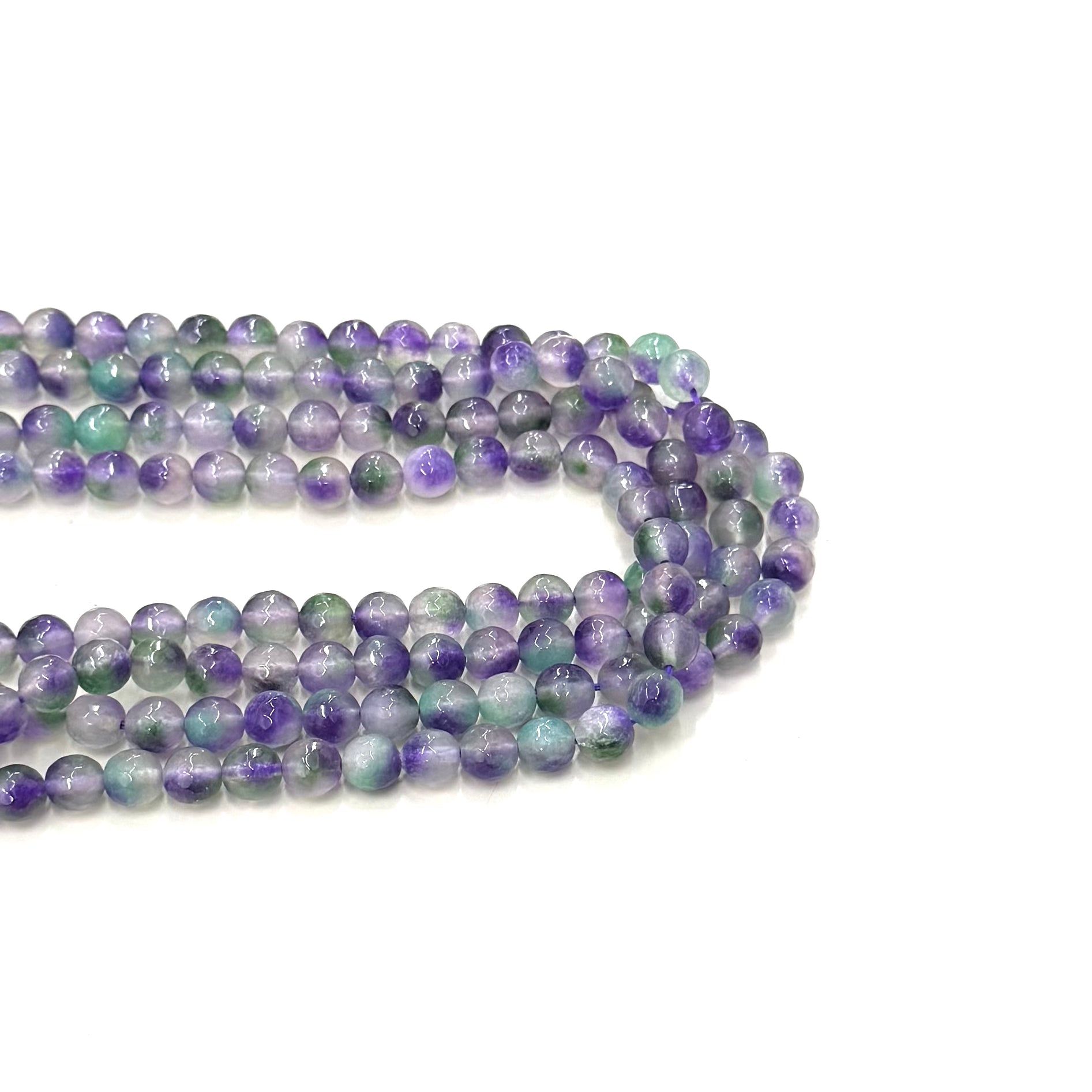 Agata Facetada | 8mm | Bicolor Turquesa Morado
