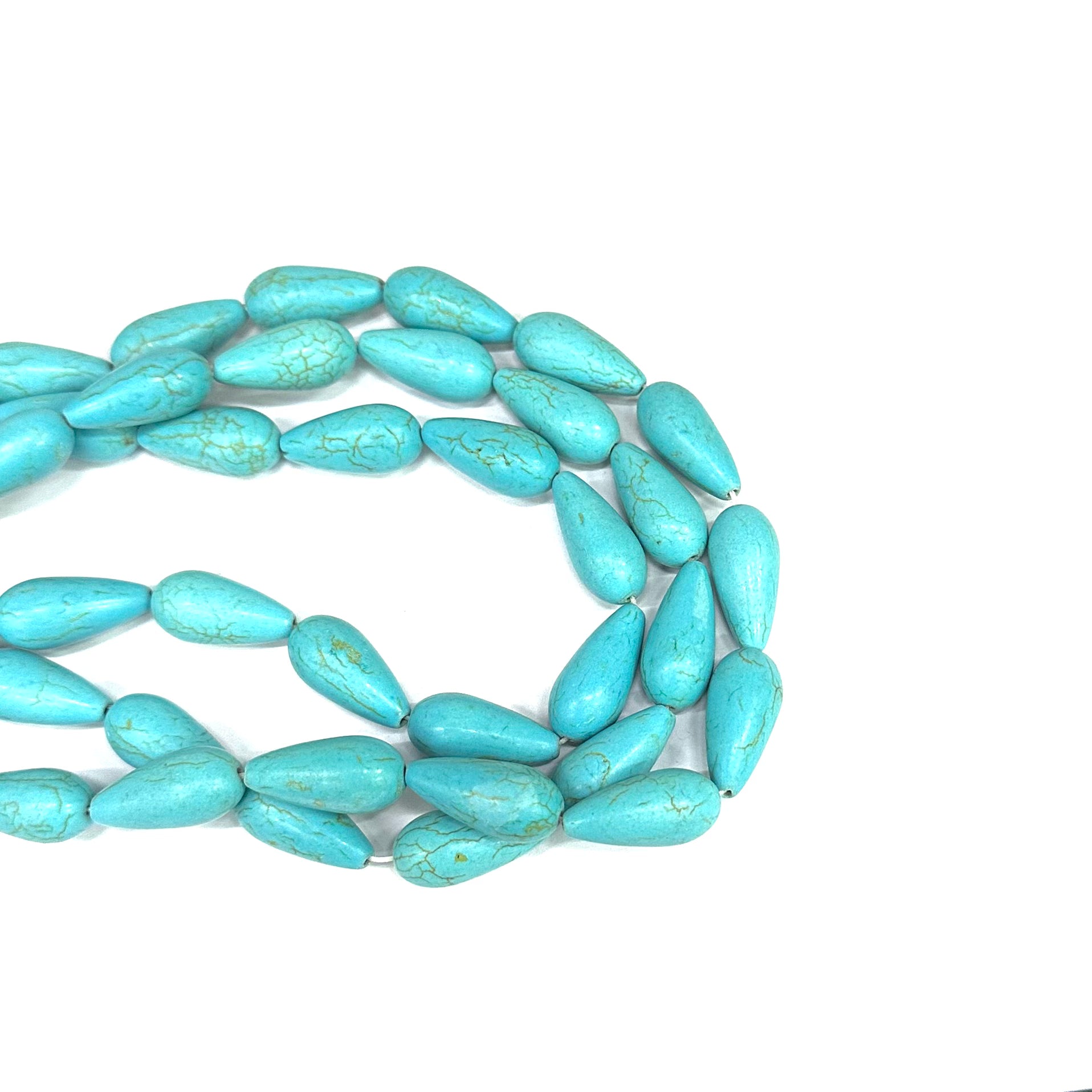 TURQUESA | RECONSTITUIDA GOTA ALARGADA 12x25MM