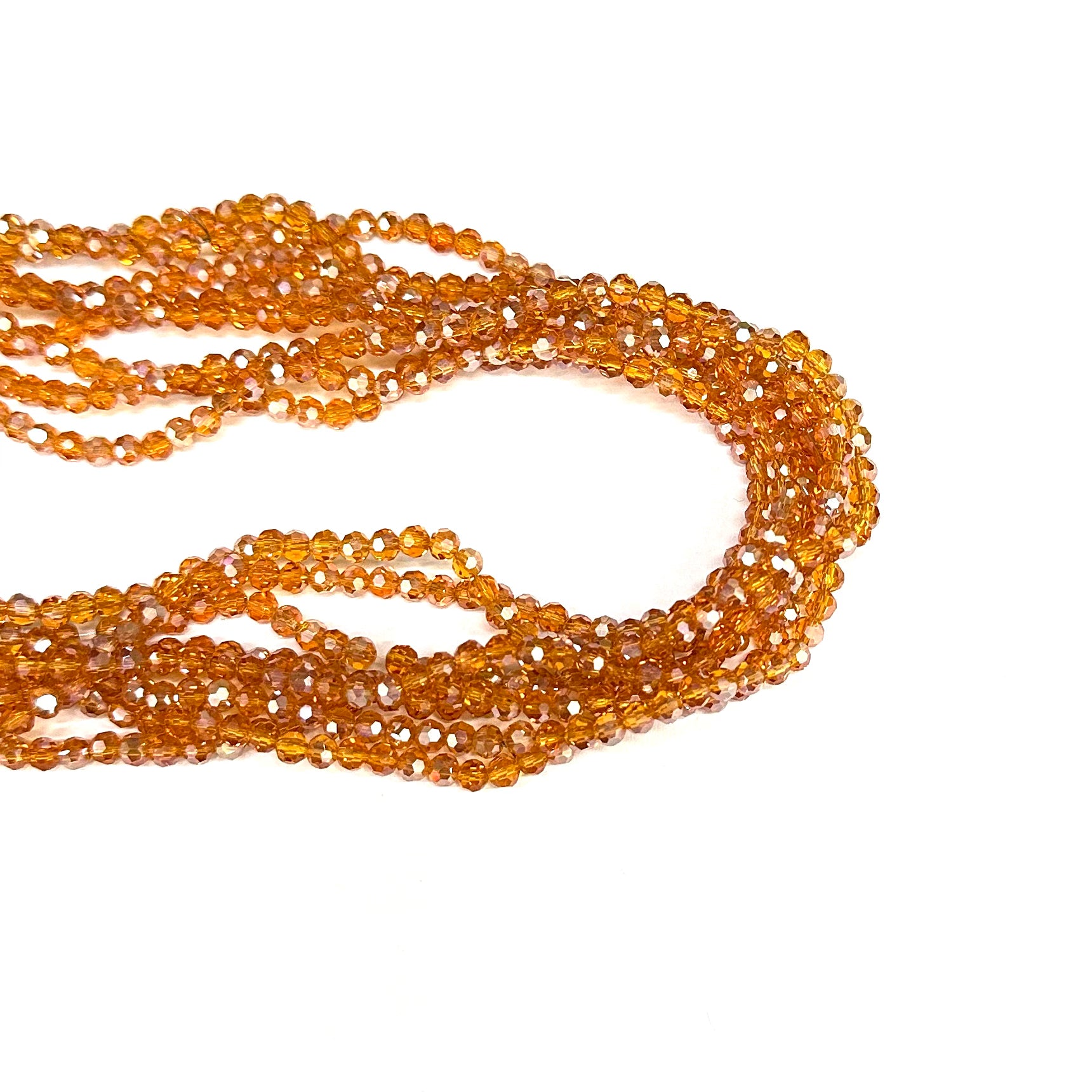 CRISTAL REDONDO | 4.3MM | NARANJA TRASLUCIDO TORNASOL