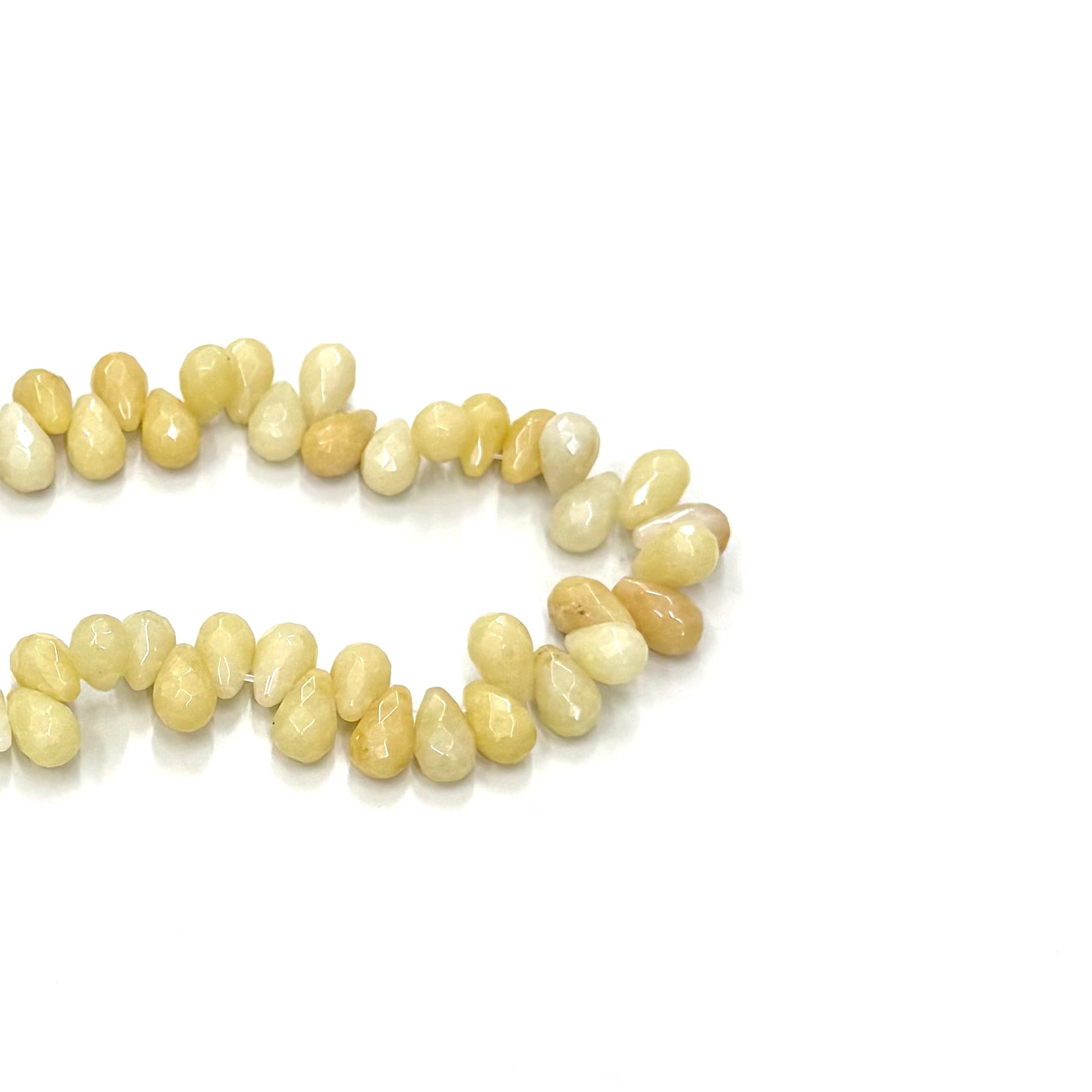GOTA FACETADA | 12X8MM | JADE AMARILLO