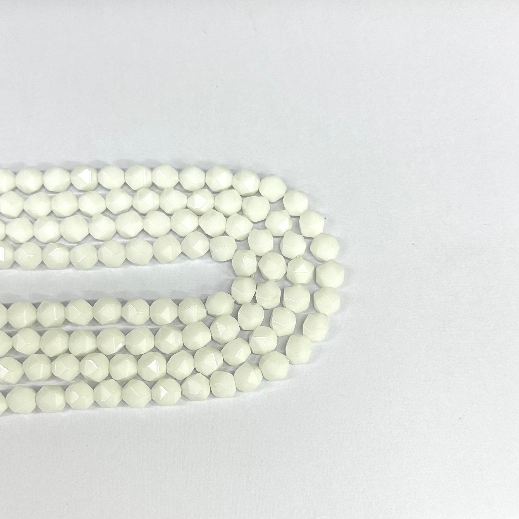 PIEDRA HEXAGONAL | 8MM | AGATA BLANCA