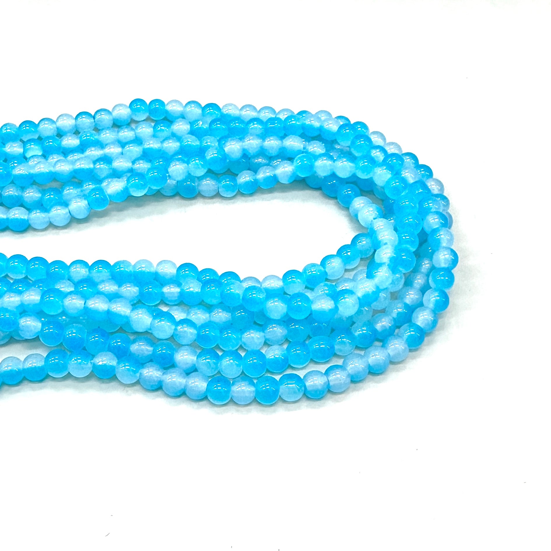 PERLA DE VIDRIO | 6MM | CELESTE MATIZADO