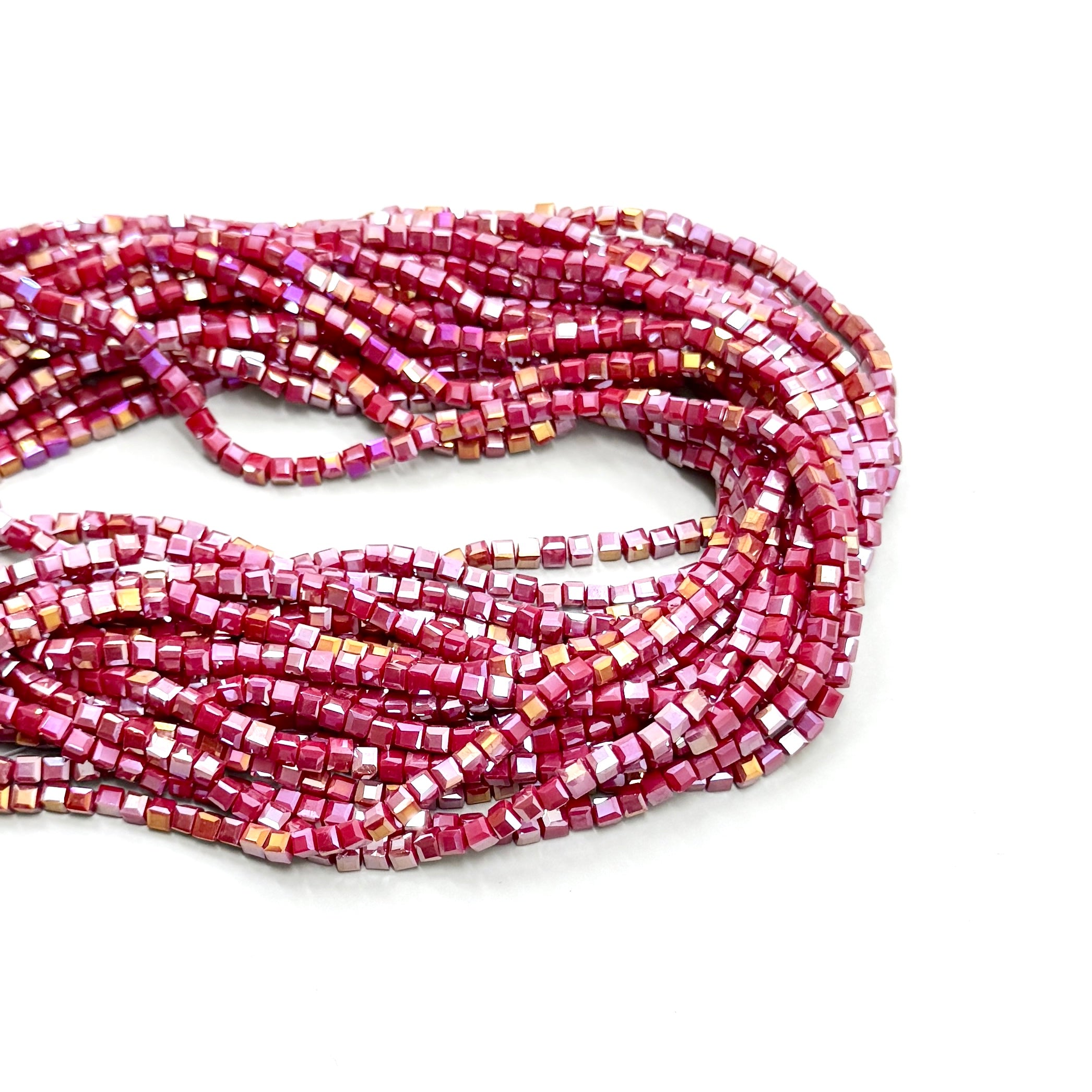 CRISTAL CUADRADO | 3MM | ROJO TORNASOL