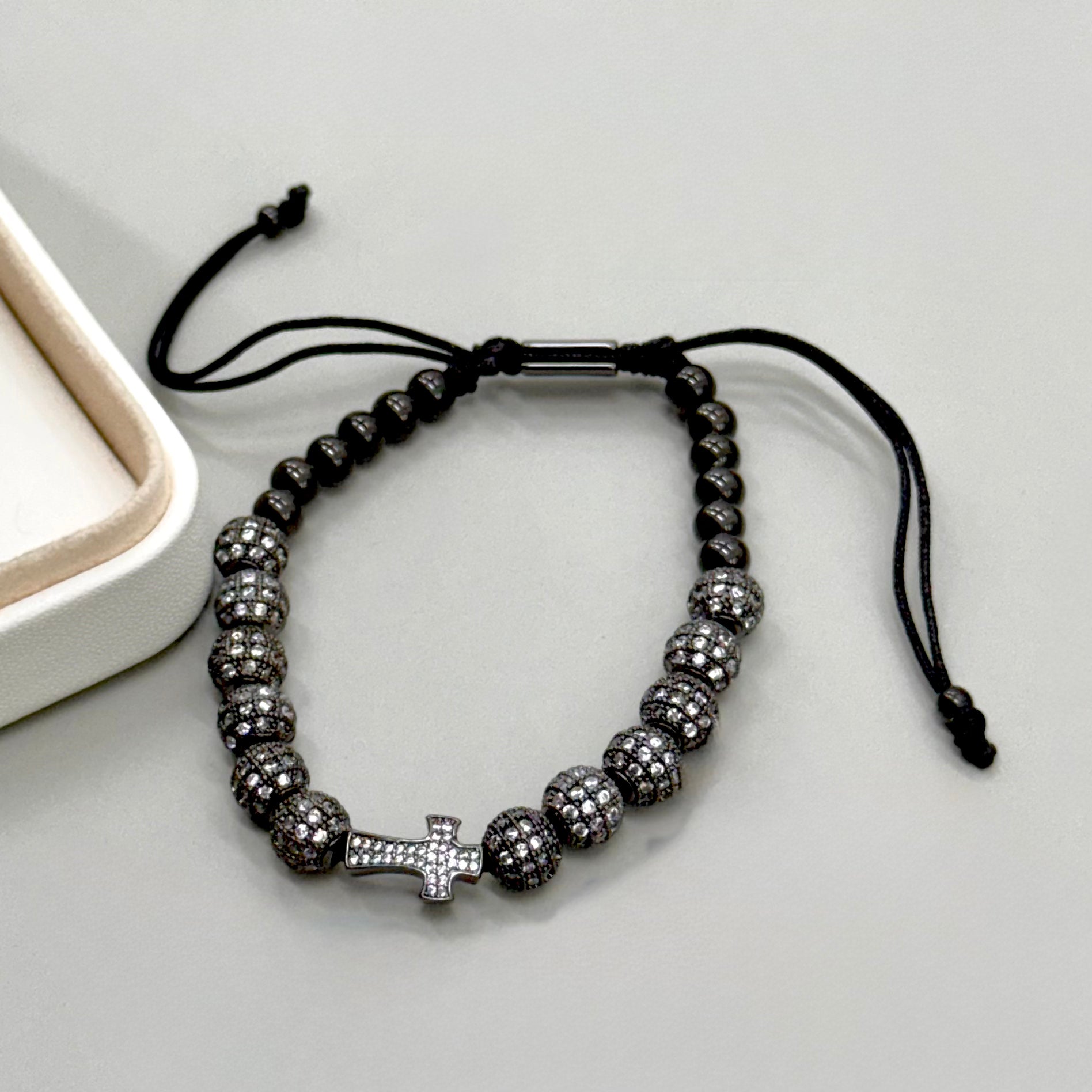 PULSERA HILO | CRUZ CON STRASS