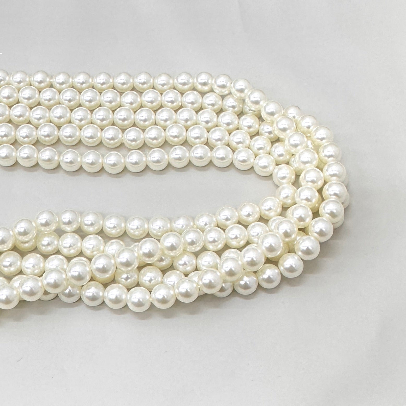 PERLA SHELL | 6MM | BLANCO MANTEQUILLA