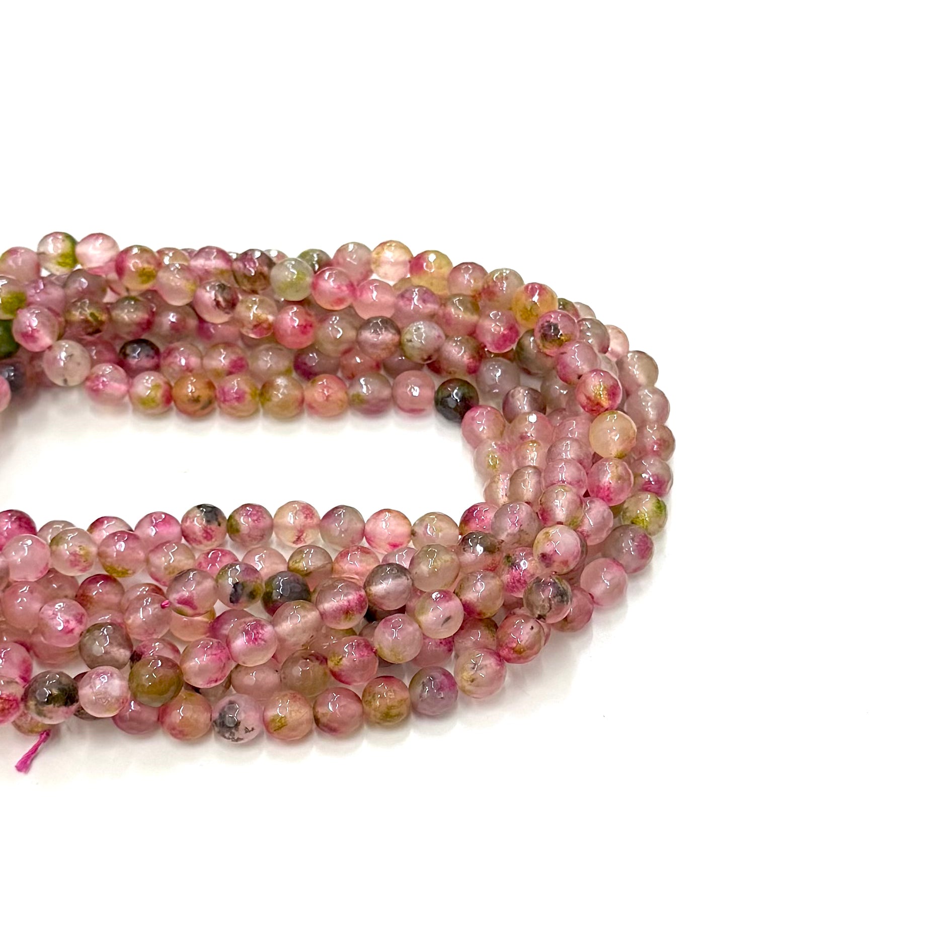 Agata Facetada | 8mm | Bicolor Fucsia Verde Oliva