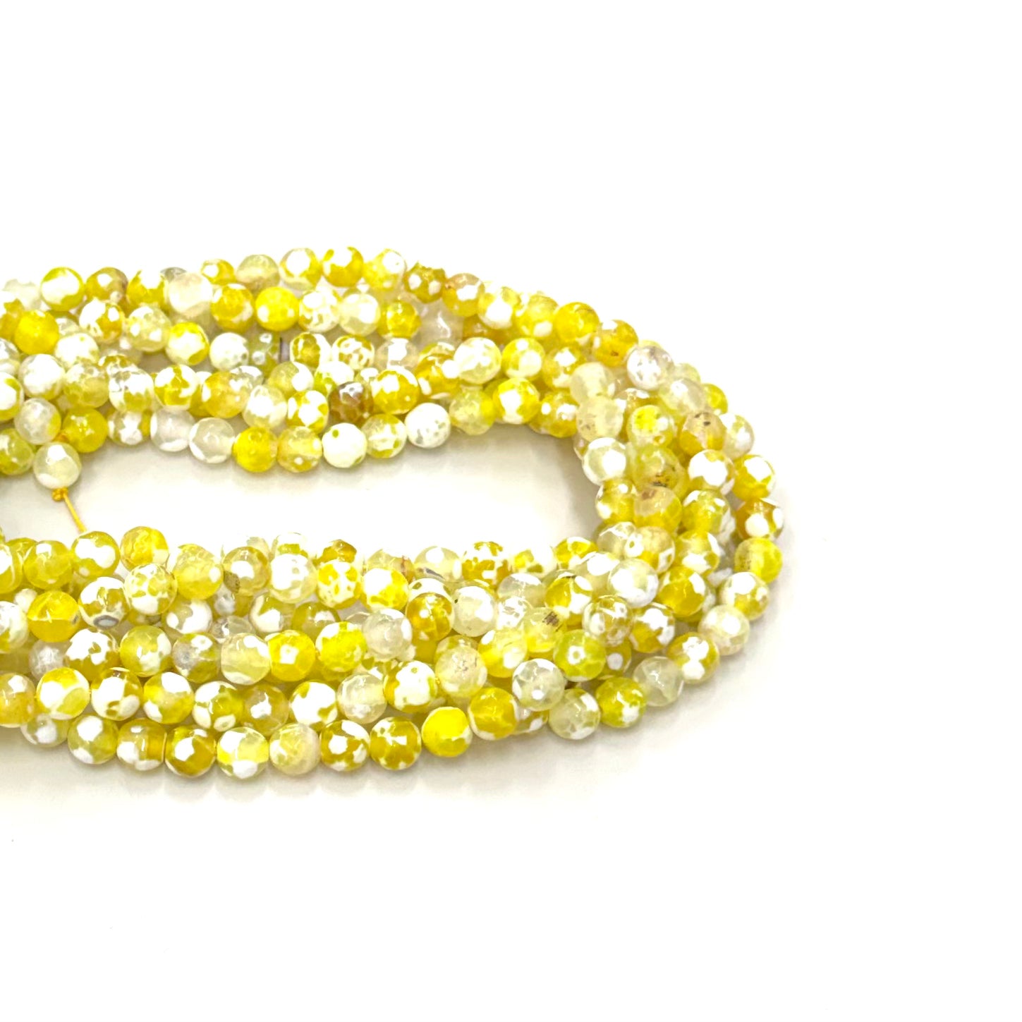 Agata Facetada | 8mm | Amarillo Moteado