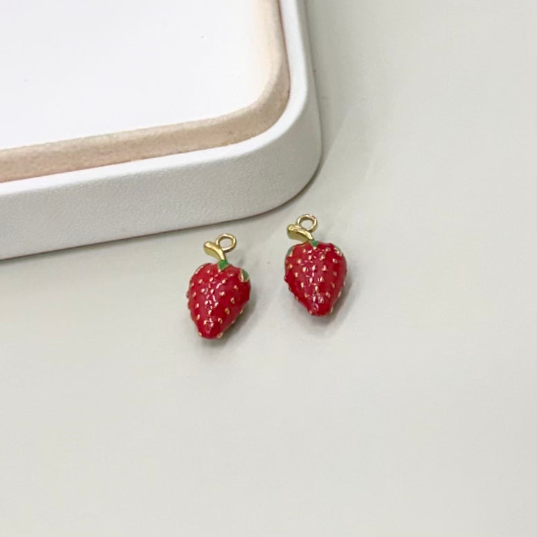 COLGANTE FRUTILLA ESMALTADO | BAÑO DE ORO