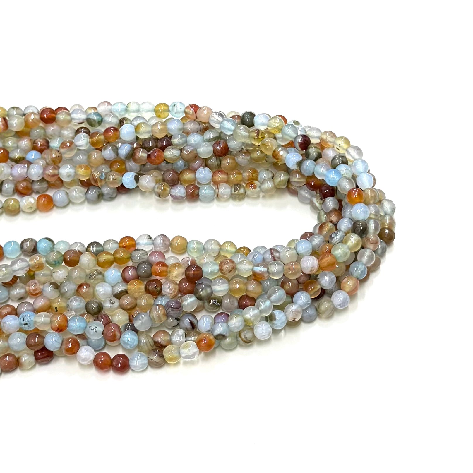 AGATA FACETADA | CAFE NARANJA CELESTE MATIZADO