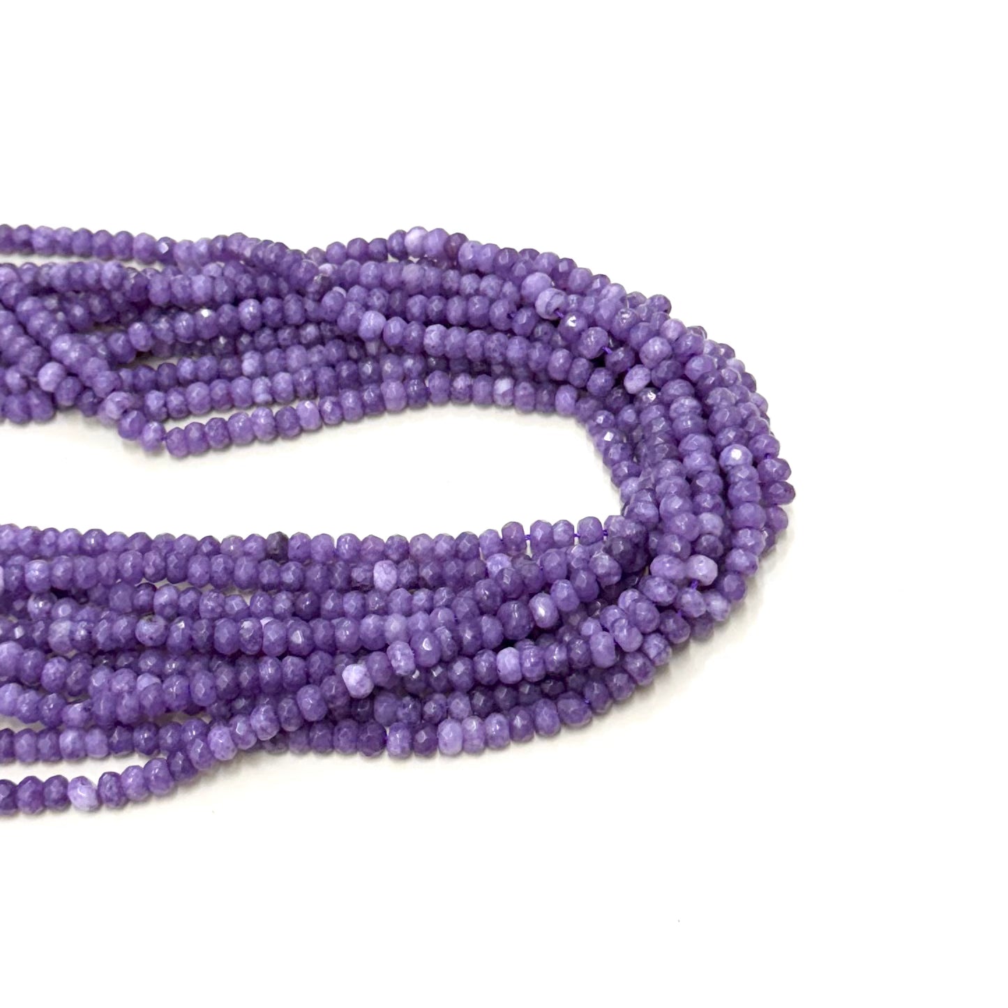 AGATA FACETADA RONDELL 6MM | MORADO BLANCO MATIZADO