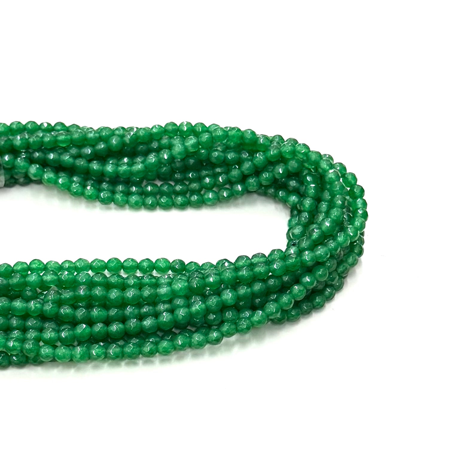 Agata Facetada | 4mm | Verde Pasto