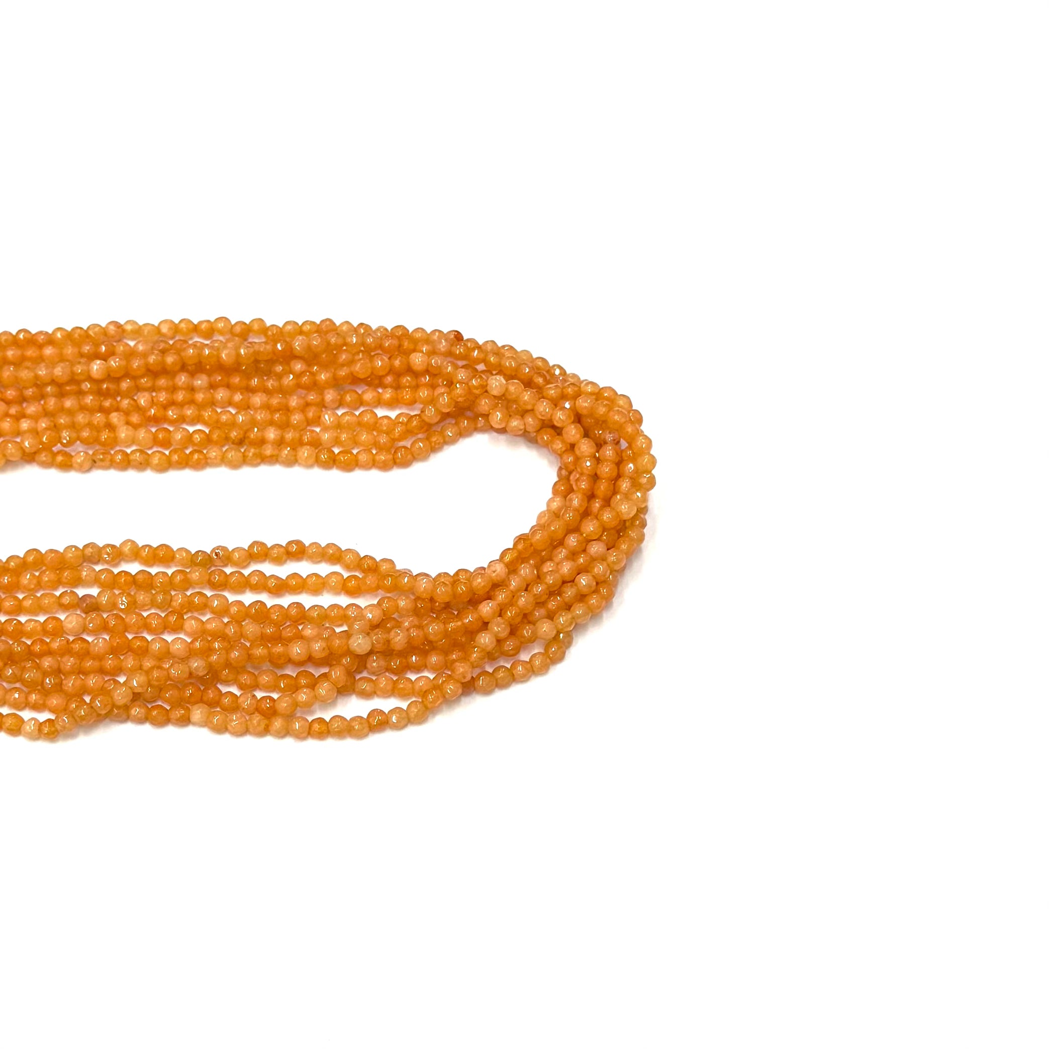 AGATA FACETADA | 3MM | NARANJA MANDARINA