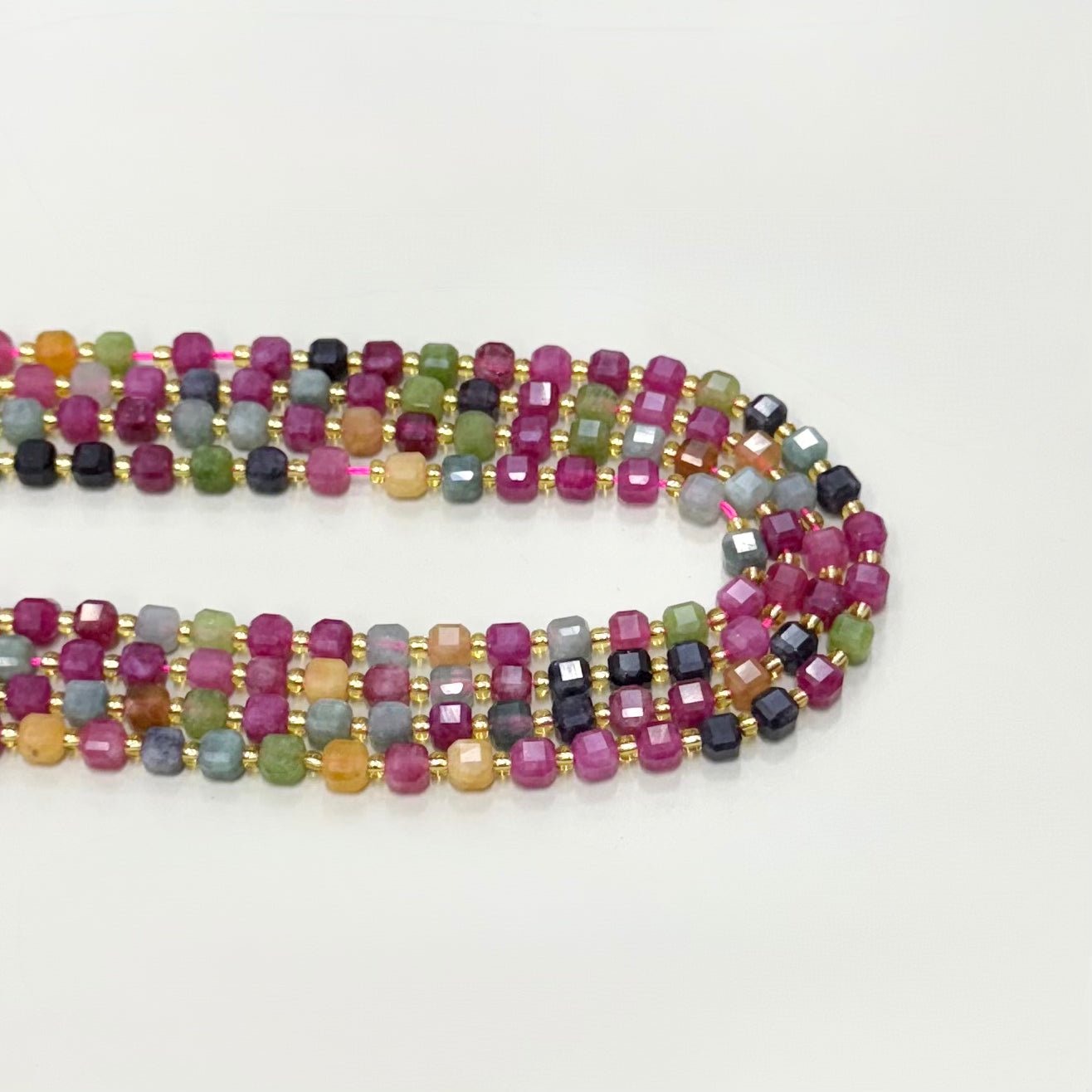 PIEDRA CUBO FACETADA | JADE TURMALINA