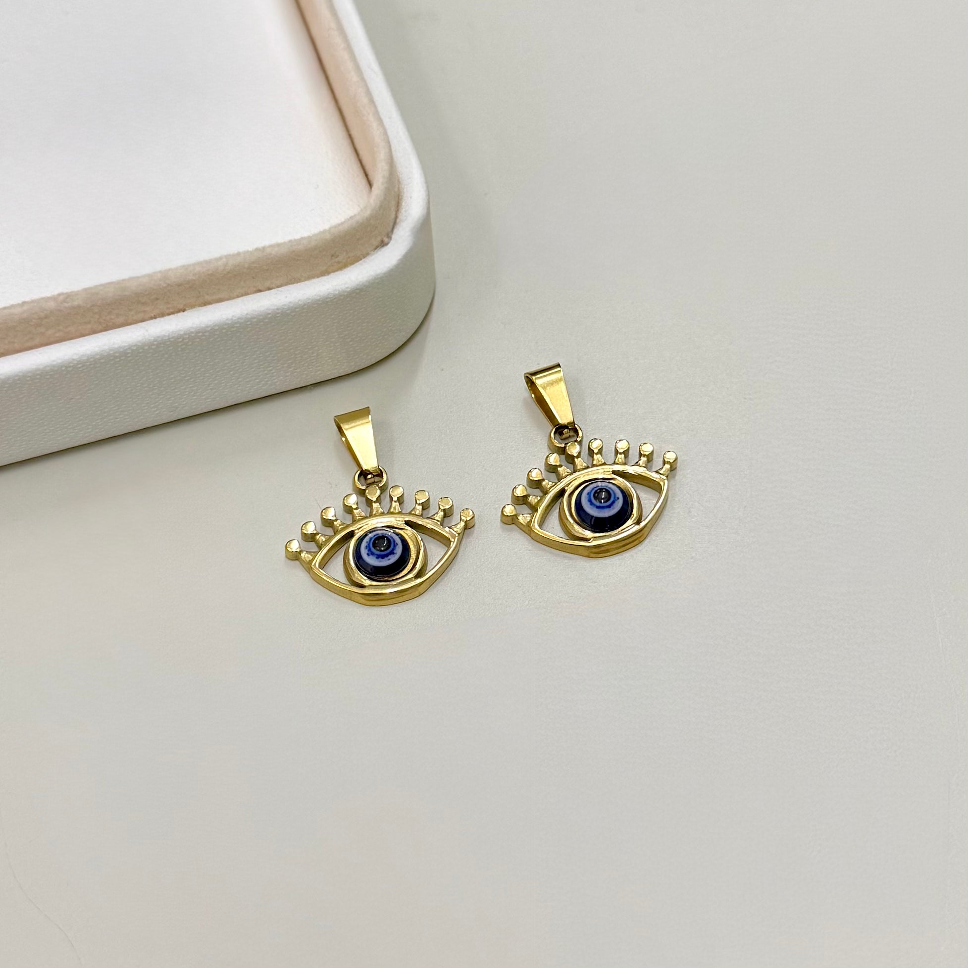 COLGANTE OJITO | TURCO AZUL | BAÑO DE ORO