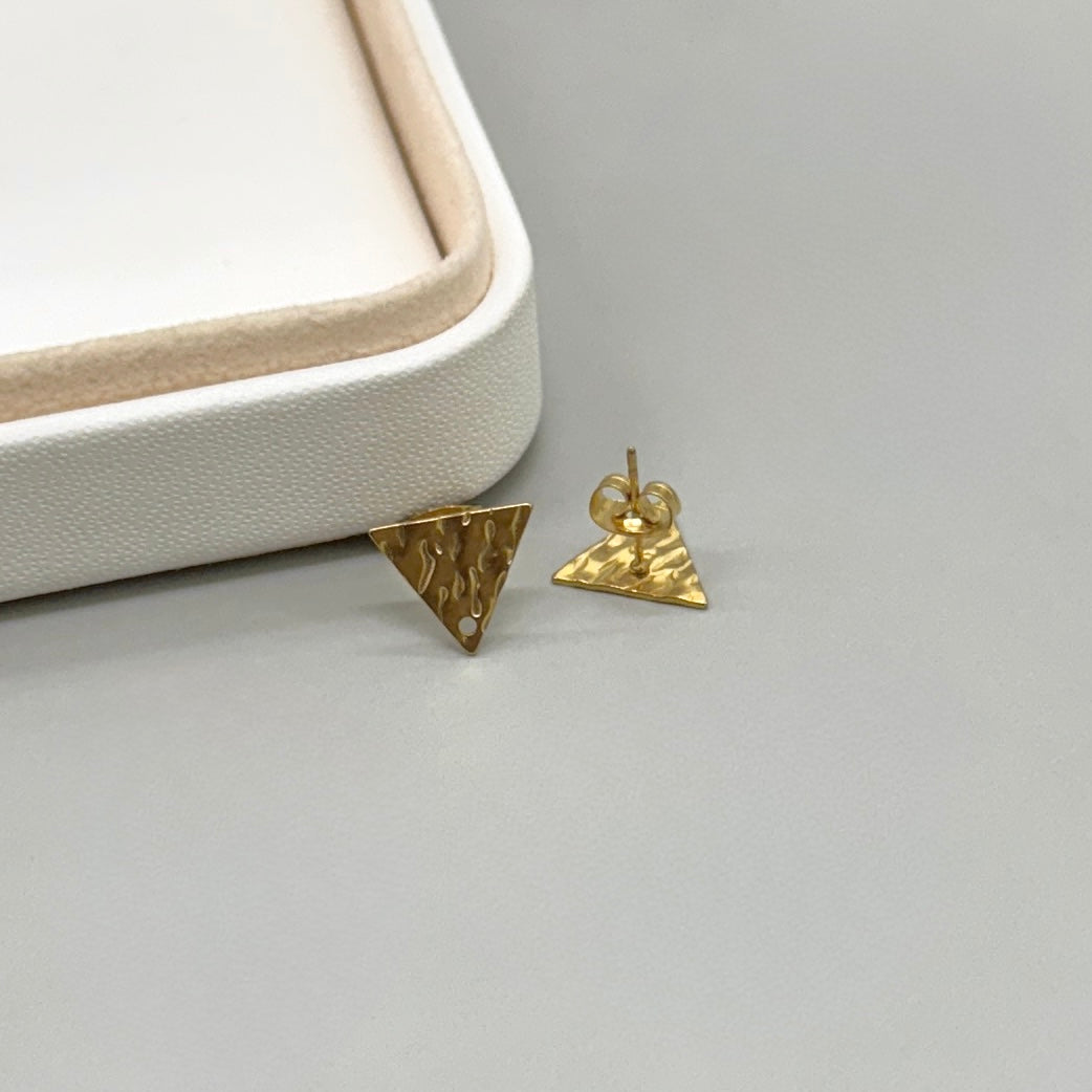 BASE DE ARO | TRIANGULO INVERTIDO CON TEXTURA | ACERO | 12MM