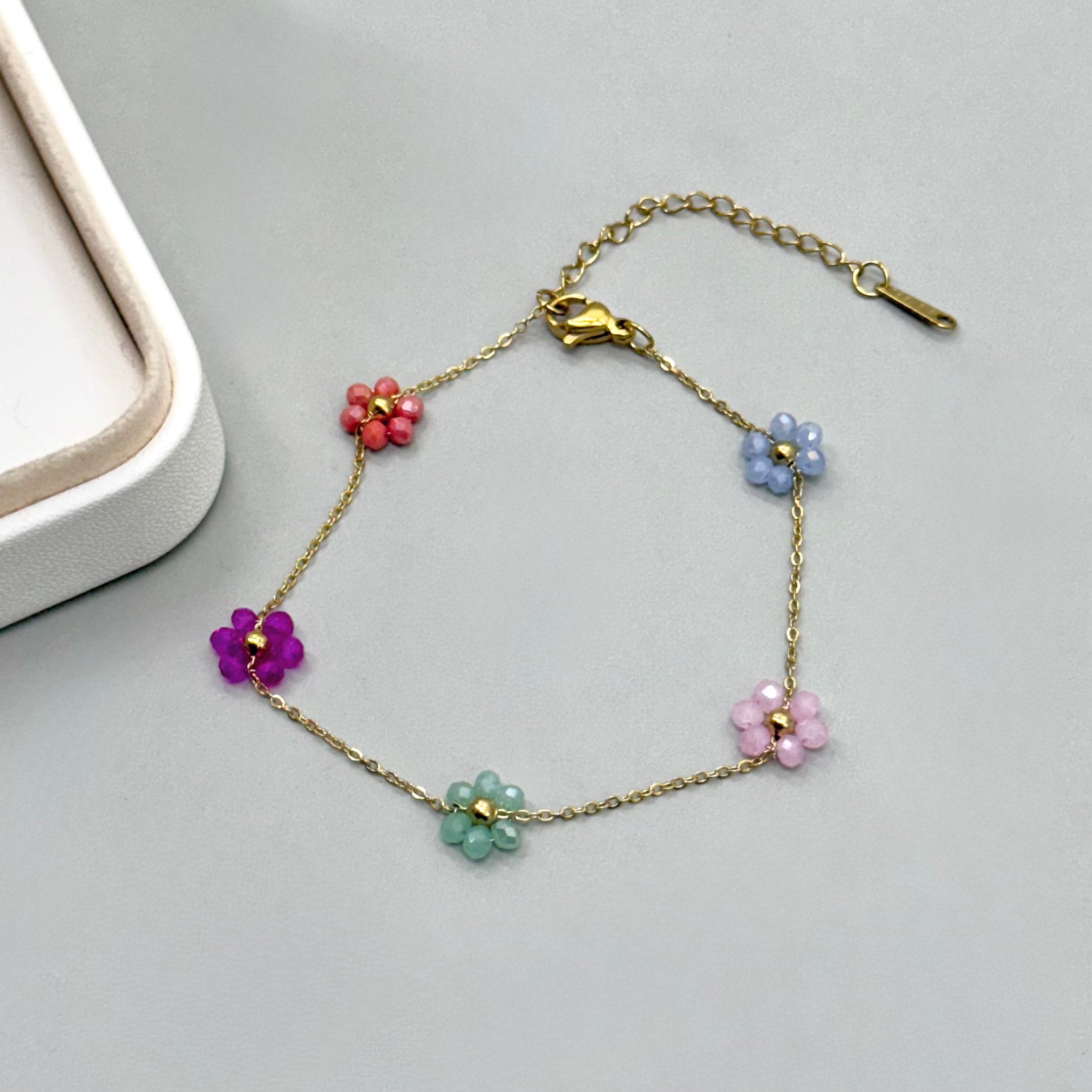 PULSERA | FLORES MIX COLORES