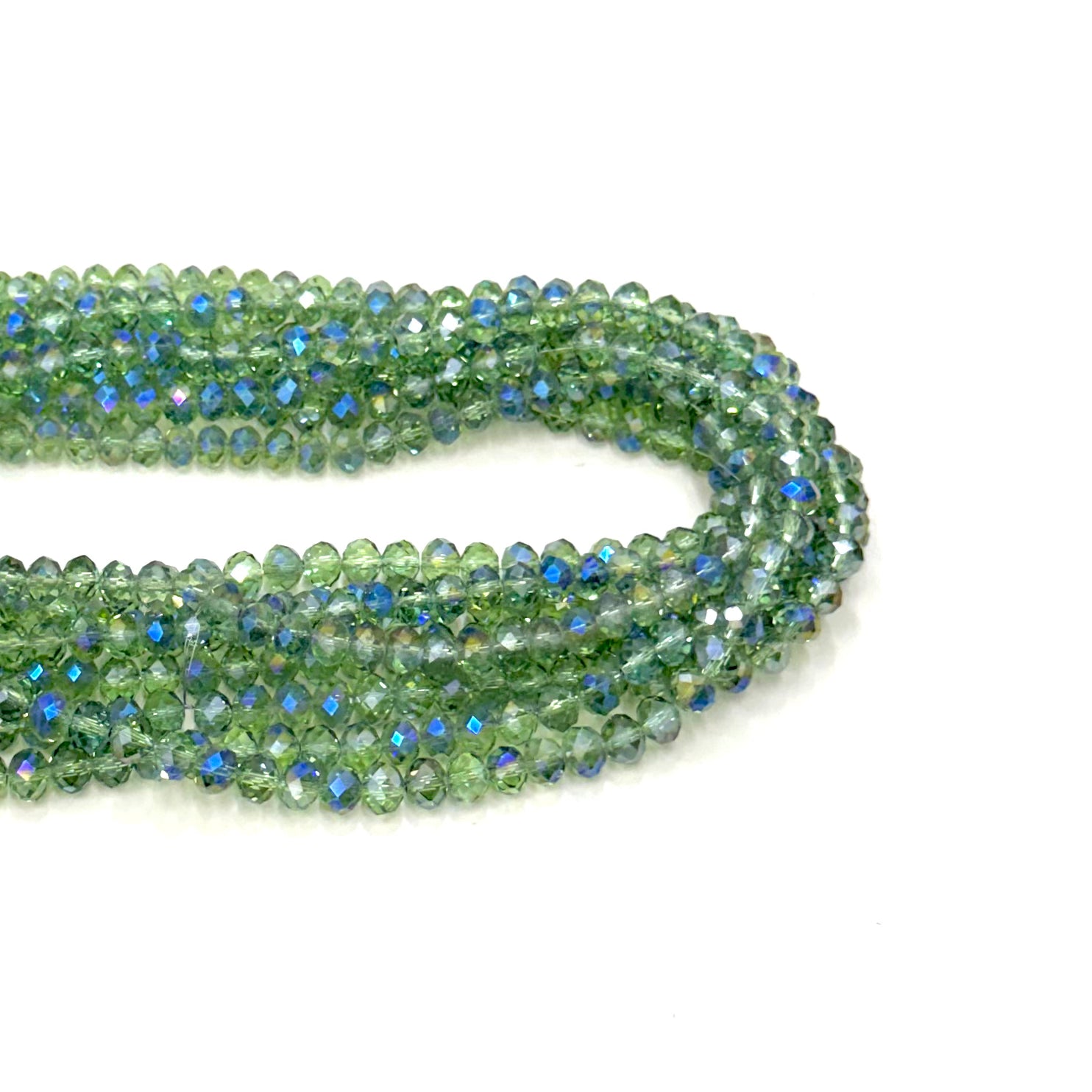 CRISTAL CHATO |  BICOLOR VERDE Y AZUL TORNASOL