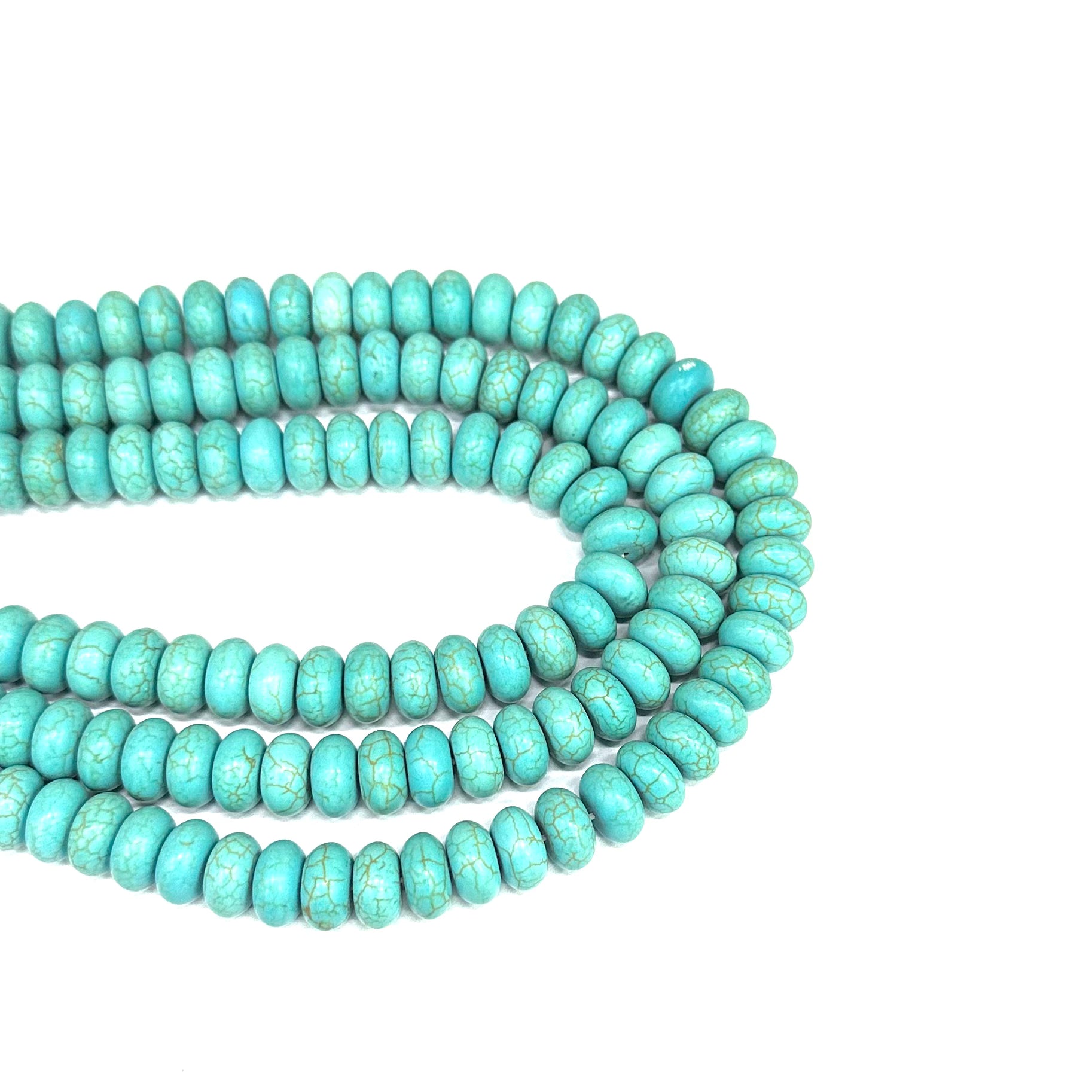 TURQUESA | RECONSTITUIDA RONDELL 12X6MM