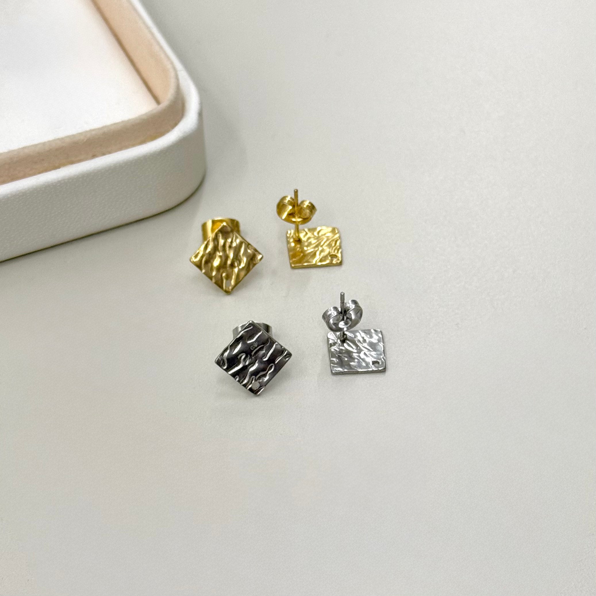 BASE DE ARO | ROMBO CON TEXTURA | 9MM