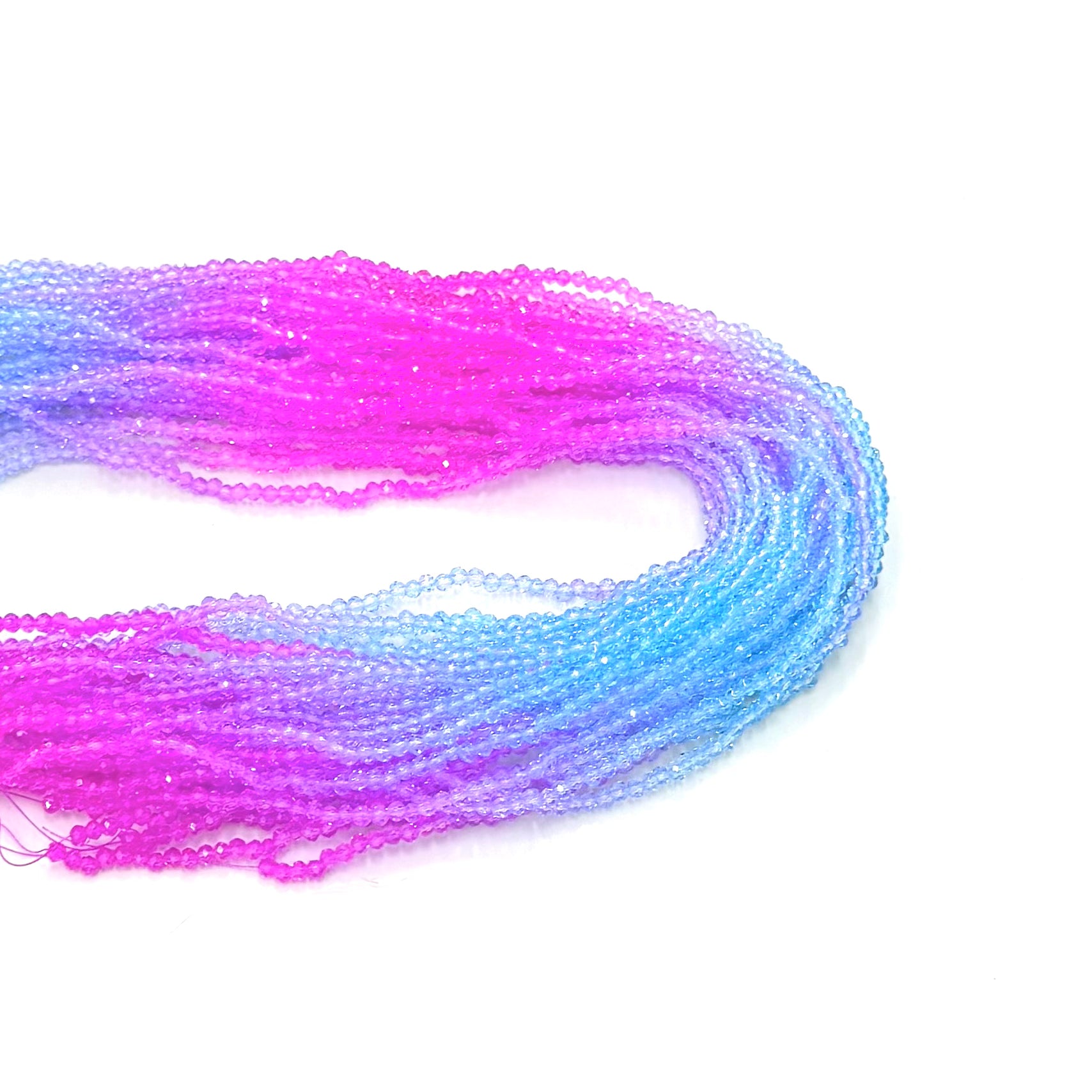 CRISTAL CHATO | 2.5MM | DEGRADE CELESTE Y FUCSIA