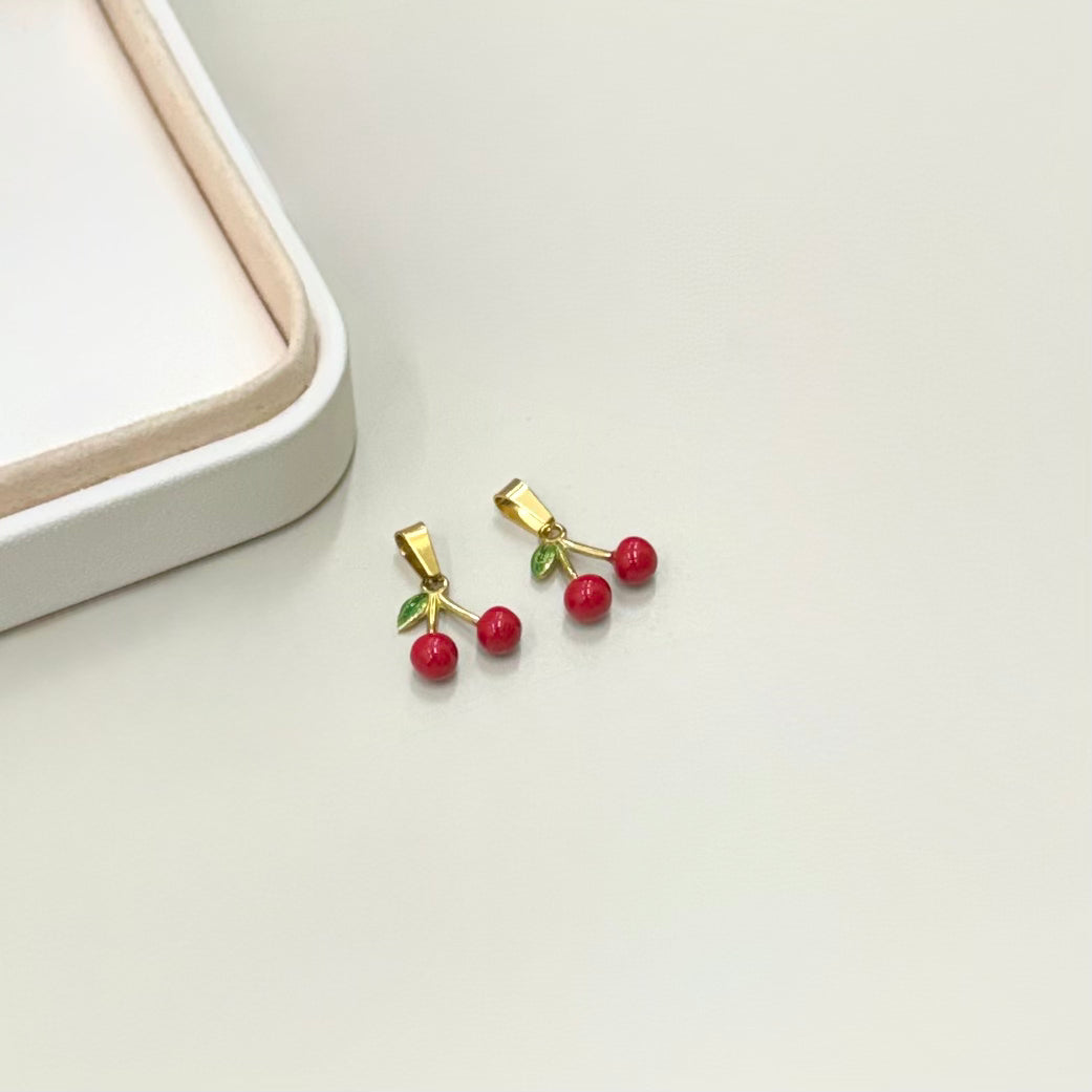 COLGANTE CHERRY ESMALTADO | BAÑO DE ORO
