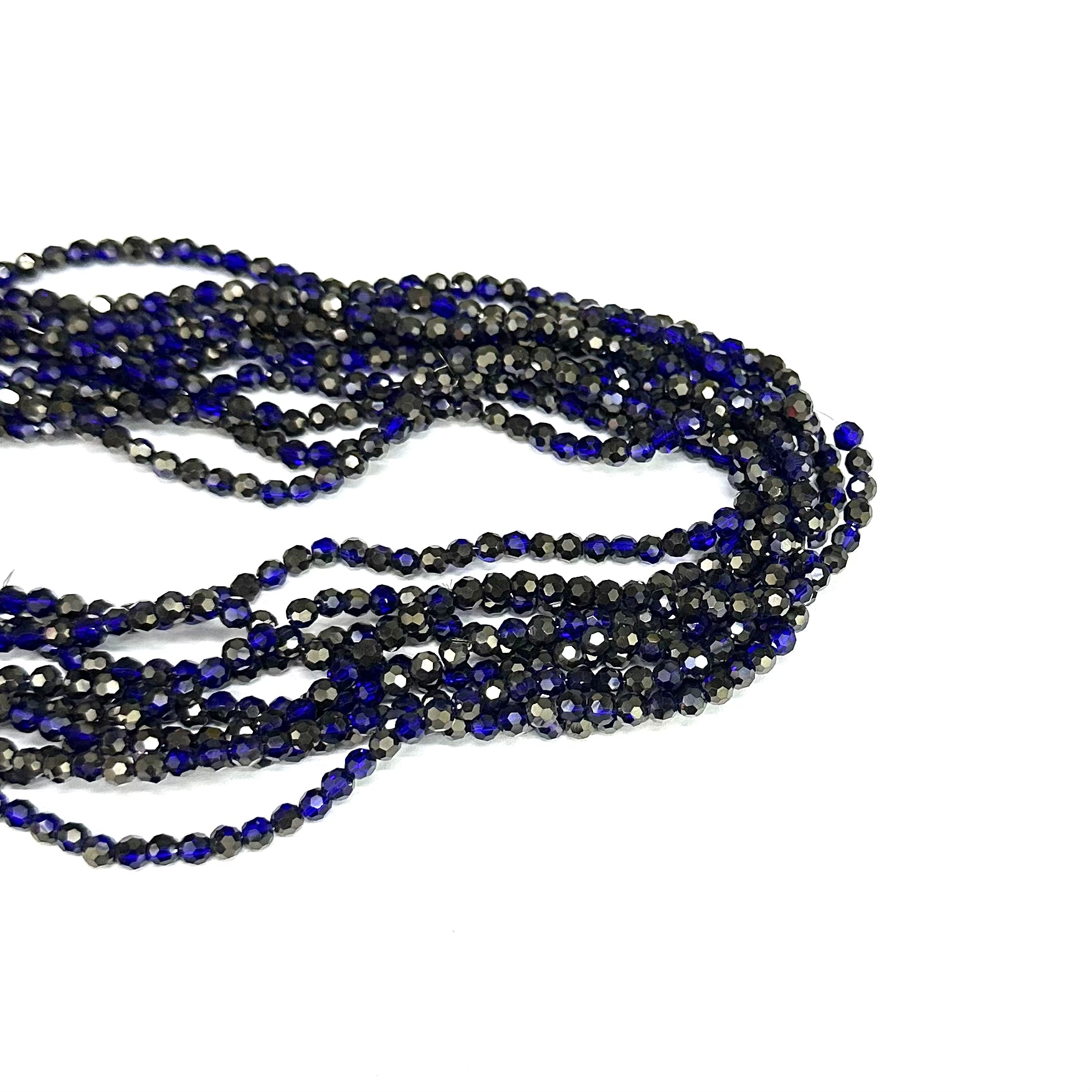 CRISTAL REDONDO | 4.3MM | BICOLOR PLOMO CON AZUL