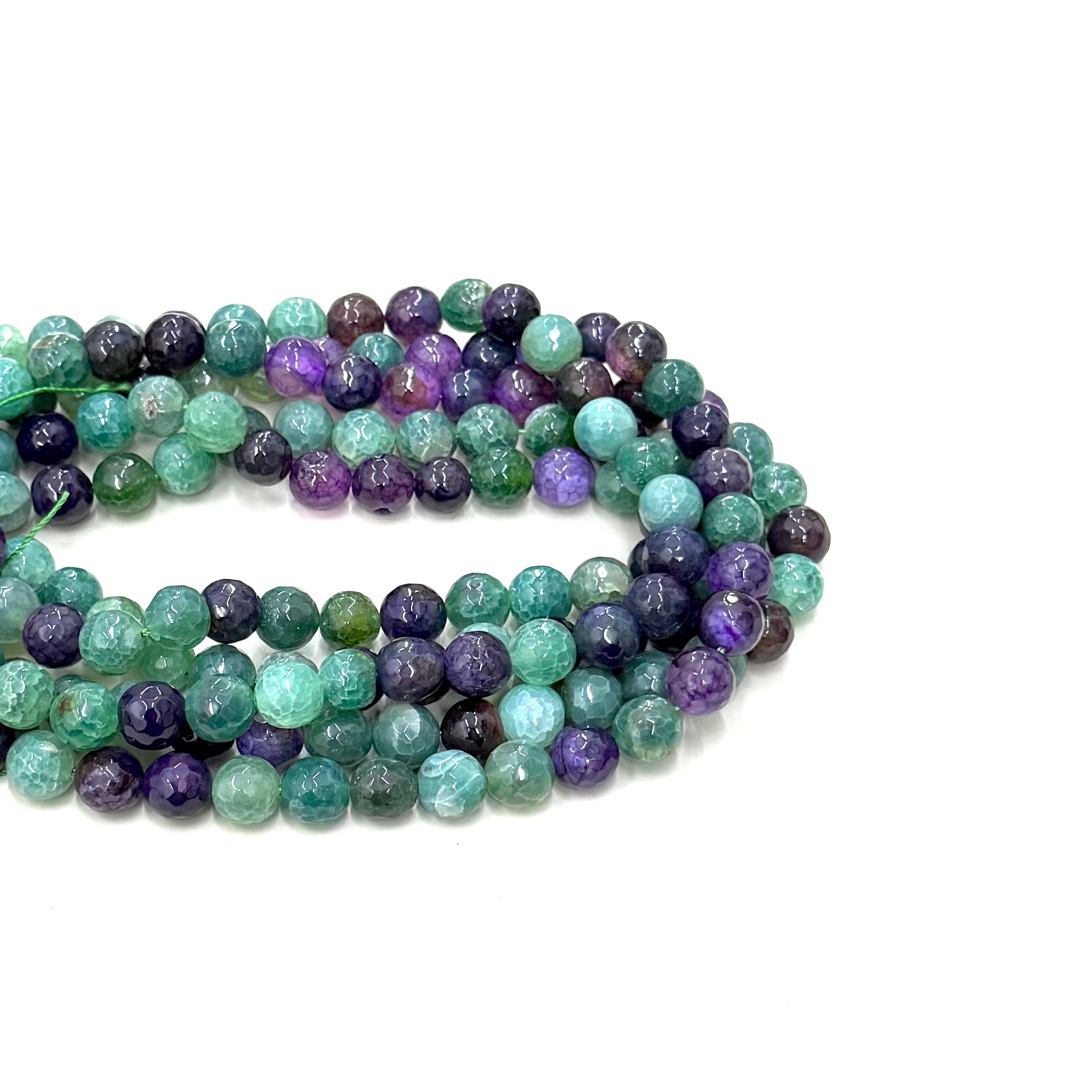 AGATA FACETADA | MIX MORADO Y VERDE