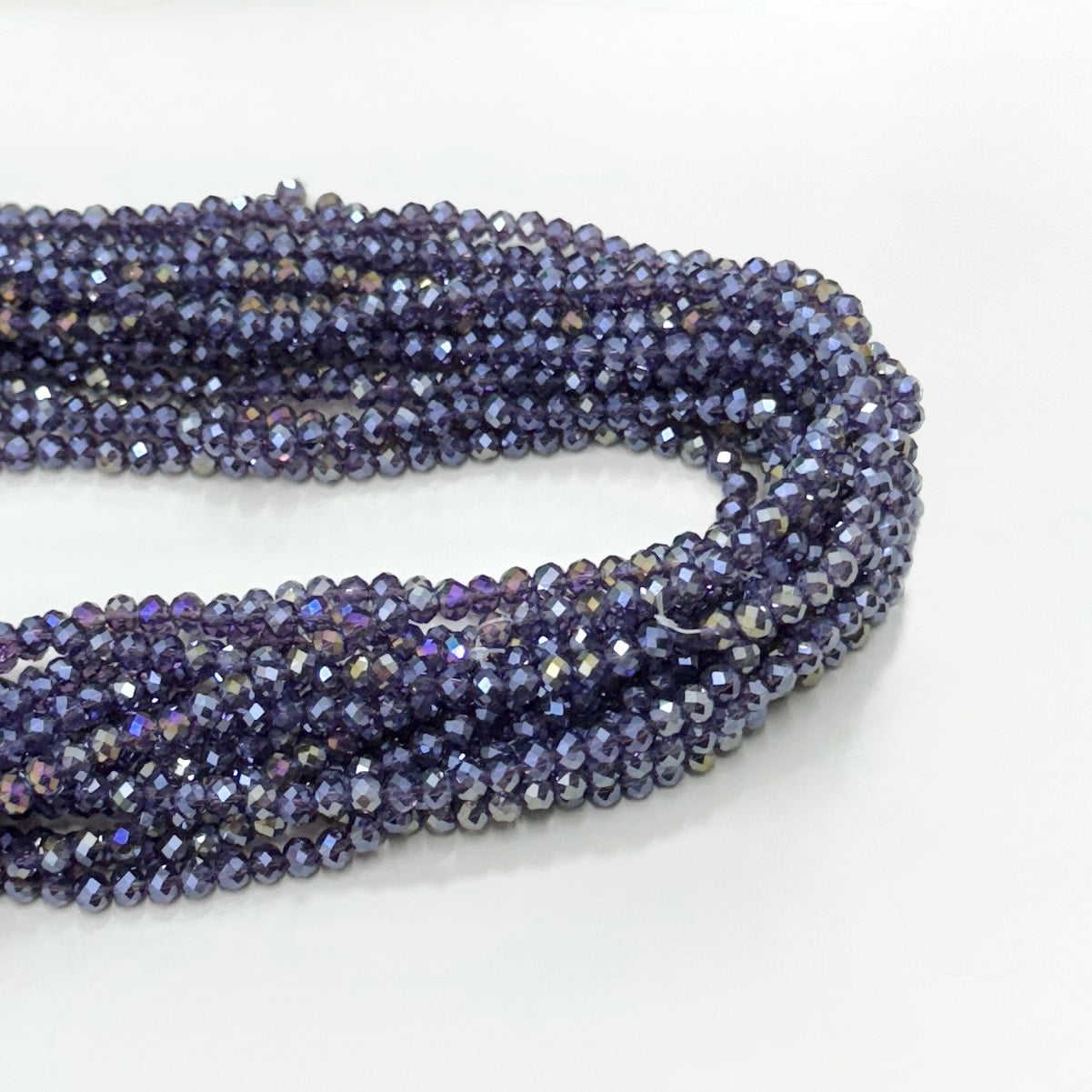 Cristal Chato | 4mm | Tornasol Morado