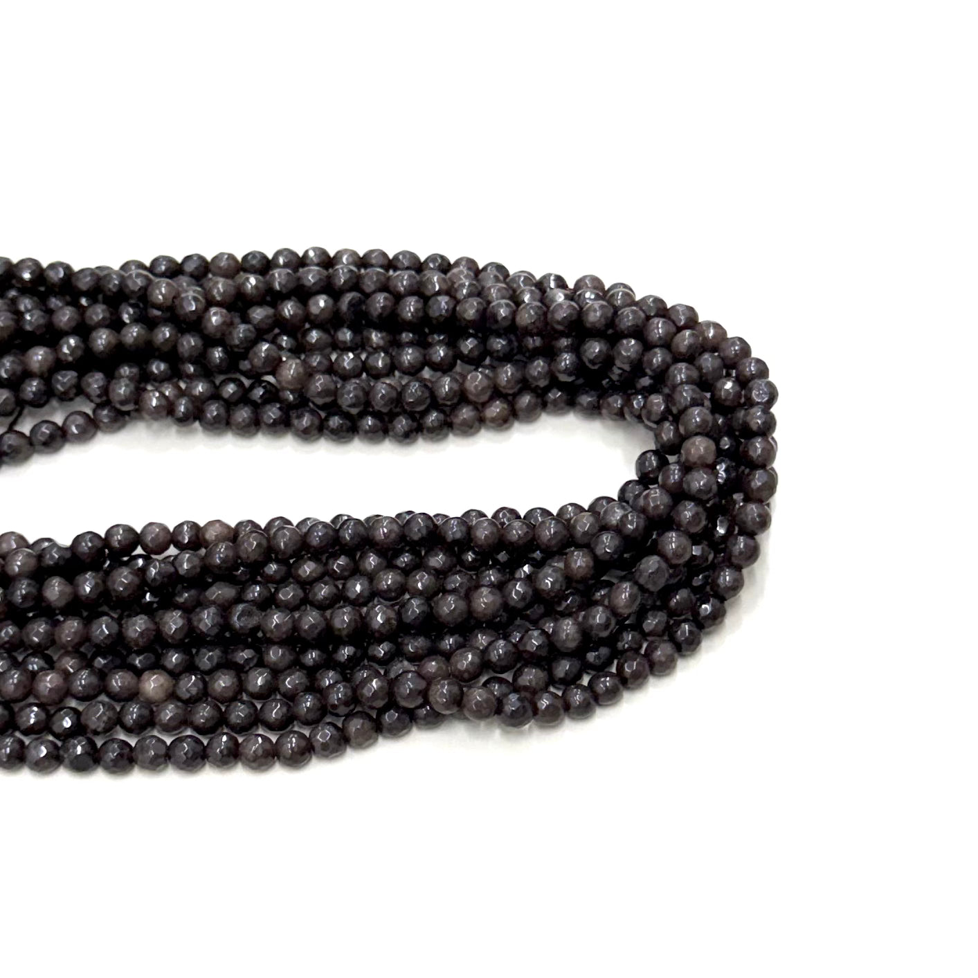 AGATA FACETADA | 6MM | NEGRO CAFE MOTEADO